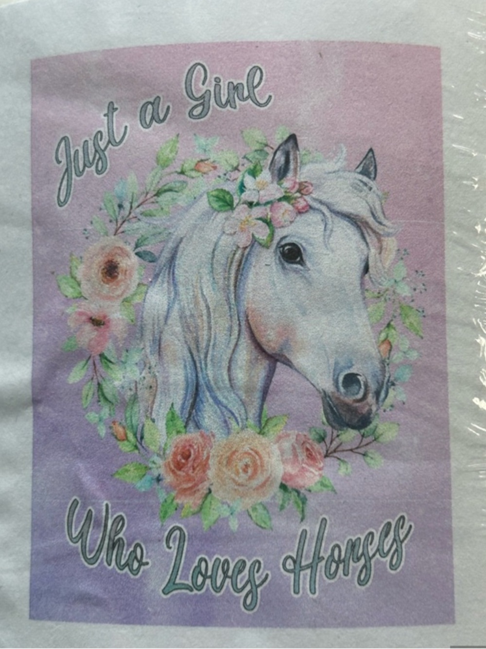Amazon Pink Floral Horse Throw Blanket